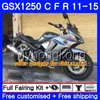 Body For SUZUKI Bandit GSX1250F GSX1250FA GSX1250 C 11 12 13 14 15 Glossy black 310HM.5 GSXF1250 GSX1250C 2011 2012 2013 2014 2015 Fairing