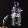 Pattern 4mm Quartz Banger carb cap & dab terp pearls insert Hookahs colorful Cyclone caps 10mm 14mm male female quarts nail for beaker bong