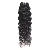 Ishow Brazilian Deep Loose Water Wave Wefts 3/4Bundles With Lace Closure 8-28" Straight Extensions Weave for Women All Ages Natural Black Color