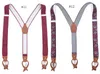 Men Suspenders 3.5*125CM 6 clip Longer version Clip-on 21 Colors adult Elastic Adjustable Braces Free TNT FEDEX UPS