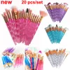 NEW Diamond Makeup Brushes 20pcs Cosmetics brush set Eyeshadow Eyelash Lip brush Face Blender Brush Powder Concealer Make Up Brushes Kit