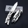 JL Mechanical 16011 Tactical Folding Knife Full Steel Outdoor Camping Hunting Survival Pocket EDC Tools 57HRC Rescue Utility Knife