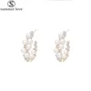 pearl hoops earrings