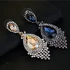 Diamant-Quasten-Ohrringe, Ohrstecker, Glas-Quasten-Tropfen-Ohrringe, Hochzeitsschmuck, Damen-Ohrringe werden und sandig sein