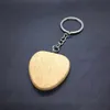 Hot Wooden Keychain Blank Wood Key Chain Car Pendant En mängd olika former Round Square Heart Key Ring Party Gift T2C5131
