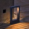Einfache moderne Rasenlampen LED-Außenwasserdichte Gartenbeleuchtung Nordic Garden Villa Garden Community Park Stehlampen