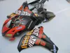 Injektion OEM Gratis Anpassa Fairing Kit för Honda CBR1000RR 2008-2011 Svart Röd Fairings Set CBR1000RR 08 09 10 11 OT07