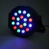 30W 18ピースRGB LED PARライト自動ボイスコントロールDMX512高輝度ミニステージランプAC 110-240Vブラック