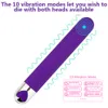 10-скоростной USB перезаряжаемый массажер для точки G, мини-пуля, AV-вибратор, фаллоимитатор, сильная вибрация, стимулятор клитора, секс-игрушки для женщин