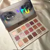 Drop Ship Beauty Glaserade 18 Färg Naken Shining Eyeshadow Palett Makeup Glitter Pigment Smoky Eye Shadow Palette Vattentät