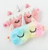 Ny Unicorn Eye Mask Cartoon Sleeping Mask Plush Eye Shade Cover Eyeshade Lämplig för rese hemfest gåvor8164722