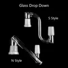 Handmade Straight Parallel Glass Drop Down Adapter 14mm 18mm Male Female Dropdown Adapters For Smoking Water Pipe Oil Dab Rigs Bongs