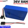 Partihandel 10st / Massor 36V 8AH 250W Elektrisk cykelbatteri för Panasonic NCR18650PF 2900MAH Cell 36V 350W E-Bike Lithium Batteri