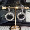 Novo design criativo jóias de alta qualidade elegante brincos de cristal redondos e brincos de prata brincos de festa de casamento para mulher GB1457