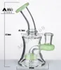 6.1" Glass Bong + Free Glass Bowl 14mm Joint Water Pipe Oil Dab Rig Color Heady Bongs Perc Beaker Bubbler Pipes 932