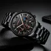 CRRJU montres pour hommes Top marque de luxe Sport Quartz tout acier mâle horloge militaire Camping étanche chronographe Relogio Masculino275c