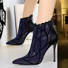 Hot Sale-Stiletto Heels Boots Luxury Women Ankel Bootie Storlek 34 till 40