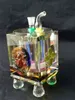 Gekleurde Crystal Glass Sigaret Ketel Bongs Oliebrander Pijpen Waterleidingen Glazen Pijp Olierouts Roken Gratis Shippin
