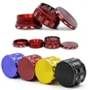 Wholesale New Colorful Herb Grinder 4 Layers 63mm Diameter Aluminium Alloy Grinders For Tobacco Grinder Smoking Accessories GR178