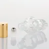 8ML Mini Oli Essenziali Metallo Roller Ball Bottiglie di Profumo di Vetro Viaggiatore Vuoto Roll-On Bottiglie Ricaricabili F2259