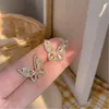 Boucles d'oreilles papillon en diamant, meilleures ventes au japon et en corée du sud, vente en gros d'accessoires européens et américains, nouvelle collection