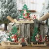 크리스마스 나무 DIY 산타 눈사람 사슴 썰매 장식 만화 트리 조합 장식품 새 해 장식을 위해 홈 JK1910