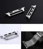 1PAIR = 2PCS Seamless Metal Watch Band Connector Adapter för Apple Watches 38mm 42mm Strap Watchband Linker för Iwatch 4 3 2 1