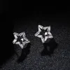 Alta Qualidade Na Moda Pequena Estrela Em Forma de Projeto Branco Da Cor do Ouro Níquel Livre Jóias Acessórios Presente Da Moda Brincos Para As Mulheres