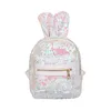 Neonate Orecchie di coniglio Zaini Cartone animato Paillettes Bambini Mini coniglietto Borsa a tracolla Boutique Borsa da viaggio moda Borsa 6 colori C5993