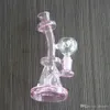 Wholesale Pink Oil Dab Rigs Glass Bong Jet Perc Bongs Honeycomb Bubbler Water Pipes Heady Dab Rig Pipe Bong Percolator Portable Hookahs