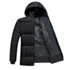 2017 Parka Uomo moda Giacca casual da uomo Zipper Thick Plus Velvet Jacket For Men Papà installato capispalla cappotto sciolto tinta unita