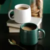 Застекленная кофе Кубок керамическая белая северная Европа стиль кружка бытовой воды кубок вырезать многоцветные молочные чашки с ручкой