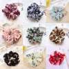 117 estilos Lady girl Hair Scrunchy Ring Bandas elásticas para el cabello Color puro Leopardo a cuadros Intestino grueso Deportes Danza Scrunchie Hairban1992159