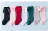 Newborn baby girls socks New Kids Toddlers Girls Big Bow Knee High Long Soft Cotton Lace baby Socks Children Socks