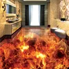 Anpassad PO Wallpaper 3D Stereoskopisk Flame Burning vardagsrum sovrum golv väggmålning vattentät självadhesive papel de parede 3d1837808