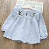 Baby Girls Blus Spring Autumn Kids Shirt Toddler Long Seelve Bluuses Barn Kläderflickor Toppar Spädbarn