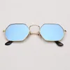 Real glass lens metal hexagonal sunglasses men womne hot HD retro round sun glasses 3556 flat gafas eyewear de sol gafas8093818