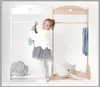 Nordic style Children Cabinets decoration solid wood landing star hanger children's clothing rack mother and baby shop shooting props