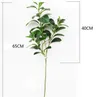 単一の茎ペパーミントの葉の枝シミュレーショングリーンペパーミントの木の茎緑の壁装飾人工緑の植物