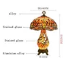 Tiffany Style Lampada da tavolo in vetro colorato Dragonfly Classical Desk Light Home Decor Art Lighting Bedroom Decoration Desk Lamp