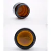 Amber Glass Jar Amber Glass Face Cream Refillable Bottle Pot Jar 빈 보충 가능한 화장품 립밤 저장 용기 용기 컨테이너 냄비 및 나사 검은 색 뚜껑 5G, 30g