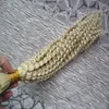 ヒューマンブレイドヘアバルク添付のモンゴルアフロのキンキーカーリーの髪の延長編みかぎ針編み編み毛バルク