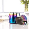 Stainless Steel Coffee Pot Colorful Pull Flower Coffee Pitcher Milk Water Pots Kettles Teapot Cup Mug Drinkware 350ml 600ml