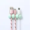 2pcs/lot Adhesive Silicone Cable Winder Solid Color Cable Holder Desktop Wire Wrapped Cord Organizer Desk Set Office Accessories