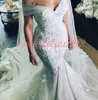 Stunning Off The Shoulder african Mermaid Wedding Dresses Lace Applique Plus Size Trumpt Country Bridal Gown Train Bride Dress Custom Made