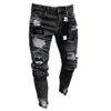 USA Trendy Men's Skinny Jeans Biker Destroyed Frayed Slim Fit Denim Ripped Pants