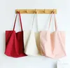 Sacs de rangement Femmes Toile Solide Bref Grande Capacité Ouvert Totes Mix Couleur