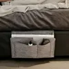 Bed Storage Bag Pocket Felt Bedside Hanger Bed Table Sofa Bedroom Mattress Antislip Organizer Holders with 2 Inner Pockets5103307