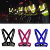 Outdoor Reflective Vest Visibility Neon Belt Safety Vest Fit Night Running Cycling Reflective Jacket Women Men Sports Safety 829