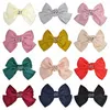 INS filles mignonnes gros nœud papillon pinces à cheveux femmes enfants épingle à cheveux couleur unie pincement coq Barrettes mode coiffe chapeaux E4703